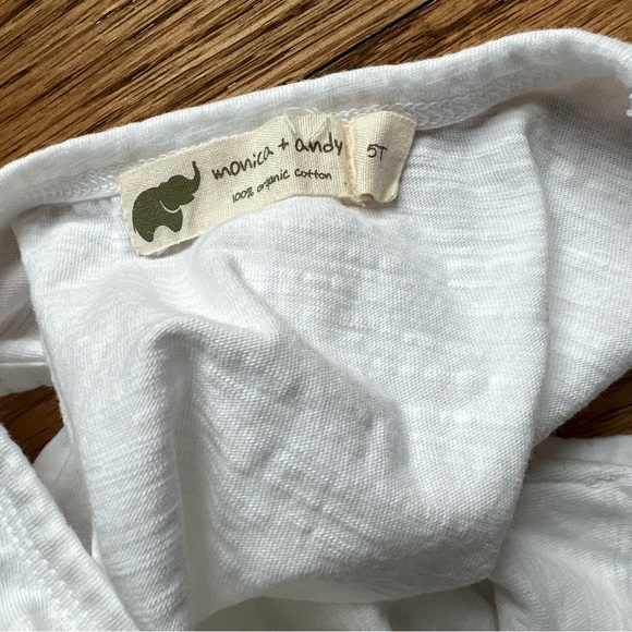 🆕 EUC Monica + Andy unisex solid white tank top with pocket 5T - Picture 5 of 8